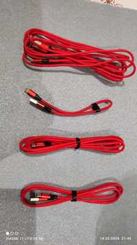 4 броя плетени кабели с еднаква букси