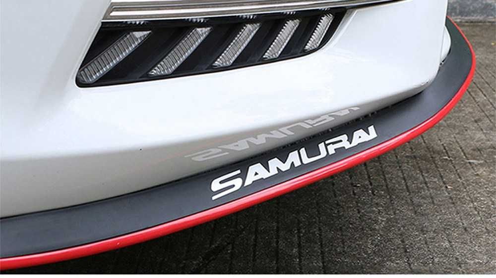 Лип Спойлер SAMURAI за предна броня и прагове- Черен  А-3382-3