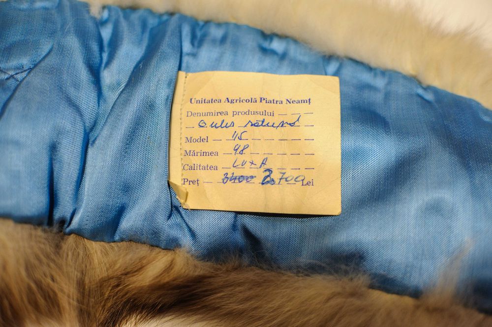 Guler din blana naturala de vulpe