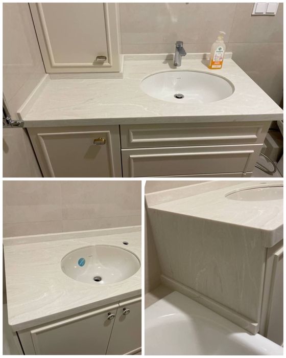 Stolishnitsa quyma, akril, kvarts toshdan oshxona sanuzelga yasaymiz.