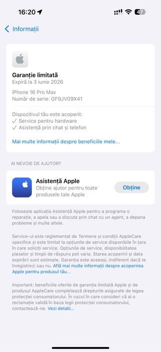 Iphone 16 pro max 512 garantie