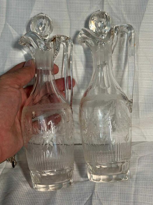 OLIVIERA ARGINT 800 - Cruet Set + Crystal - Sec. XIX - Empire Style