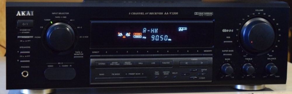 Akai AA-V1200 5-Channel Receiver/Amplificator/Tuner/Radio,Deck GX-W45