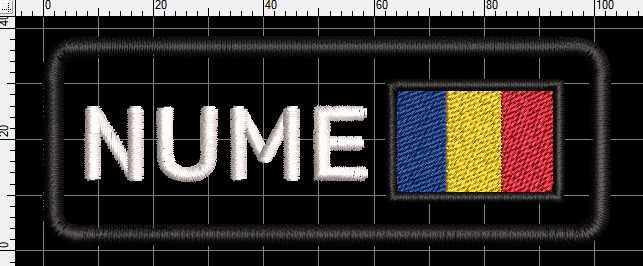 Patch Brodat Nume + Tricolor
