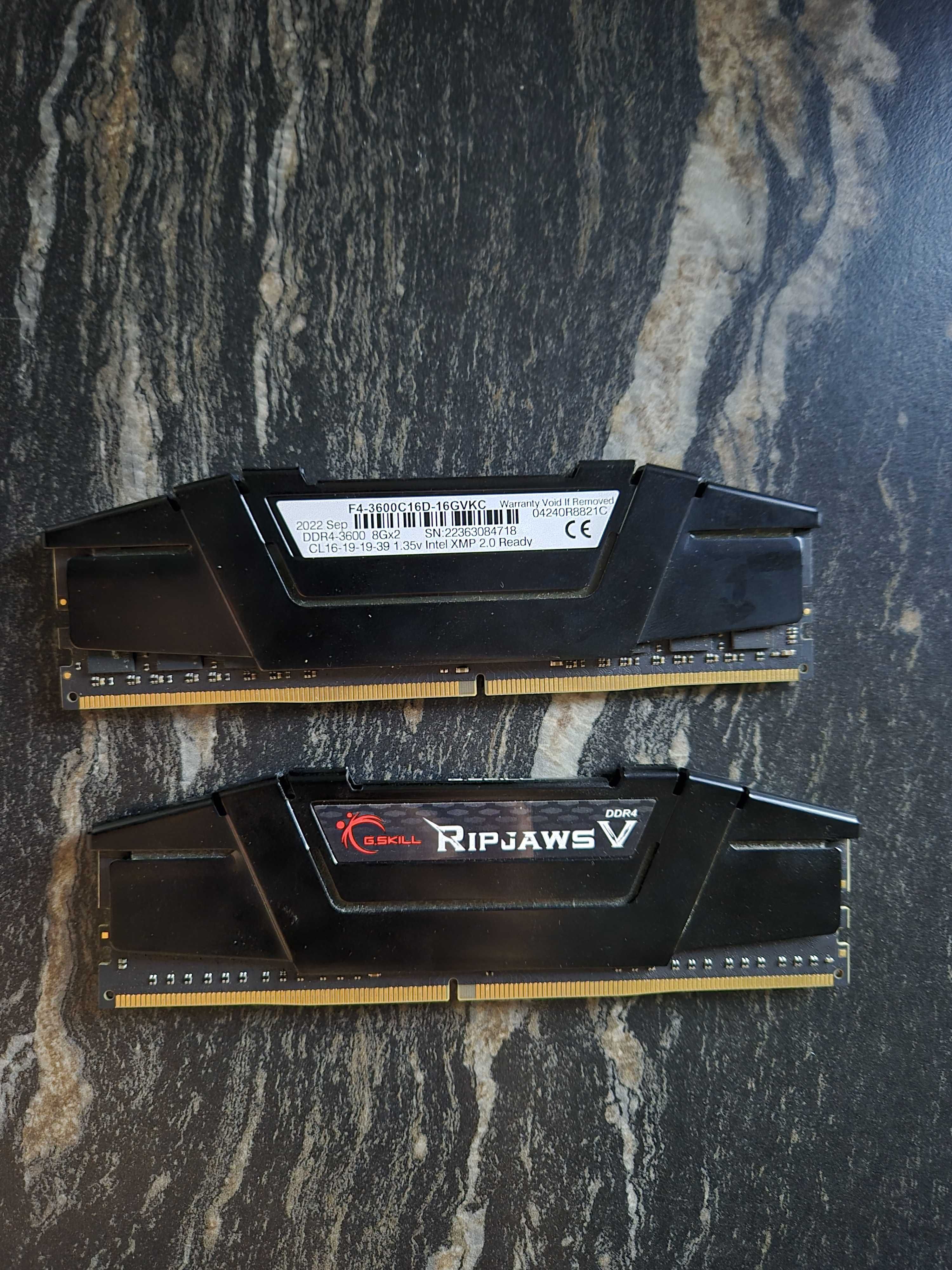 DDR4 3600MHz CL16 G.SKILL Ripjaws V 16GB (2x8GB)