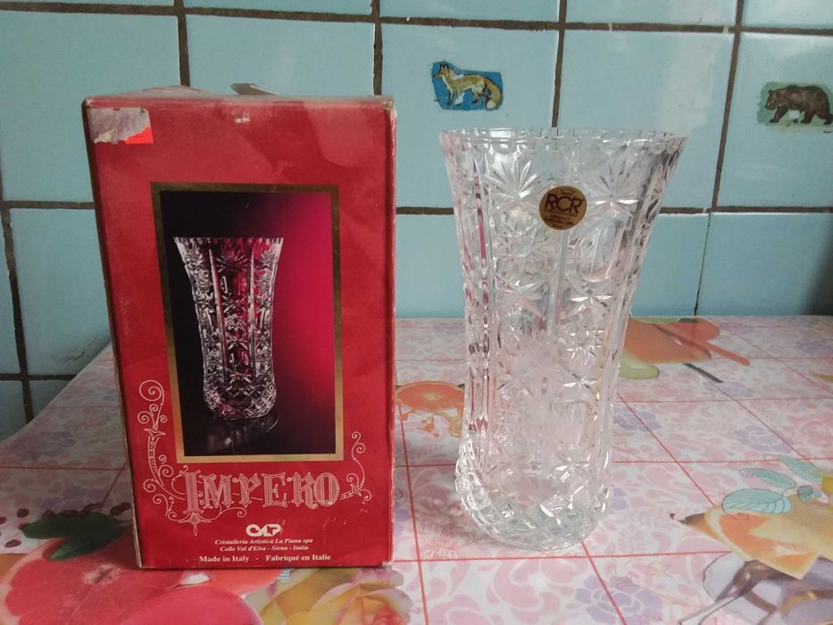 Хрустальная вазочка Италия