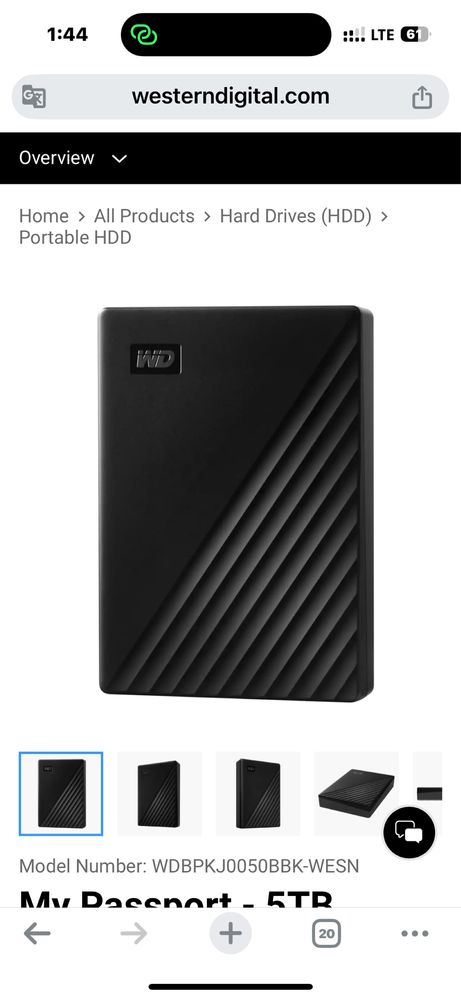 WD HARD My Passport  5TB