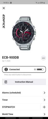 Часовник casio edifice ECB-900DB-1A