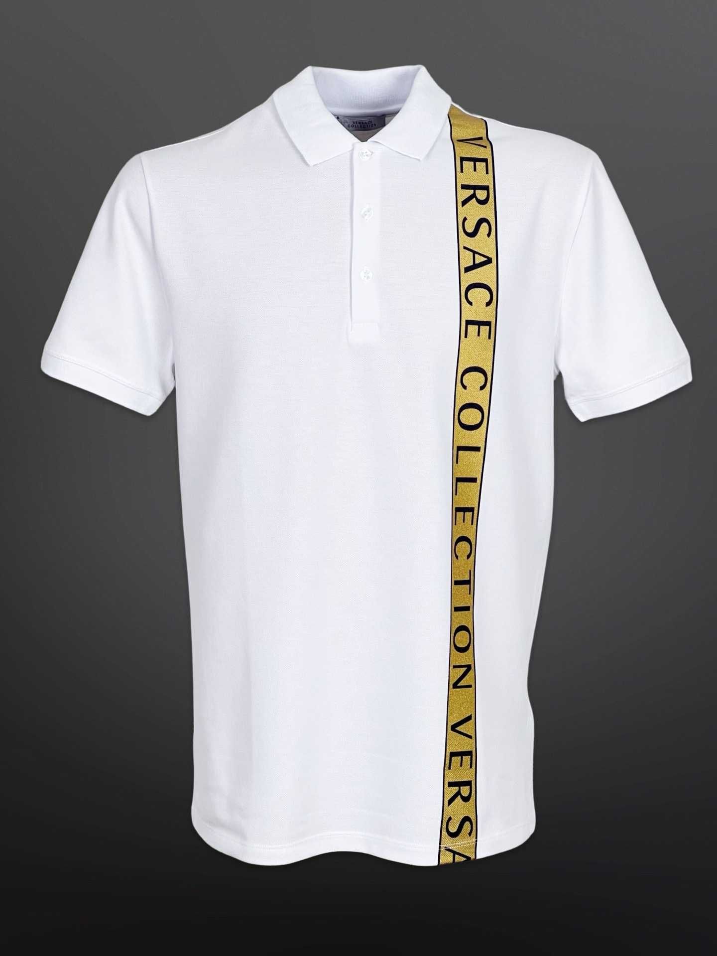 Versace Collection Оригинална Поло Тениска Бяла MSRP $355 - M L XL XXL