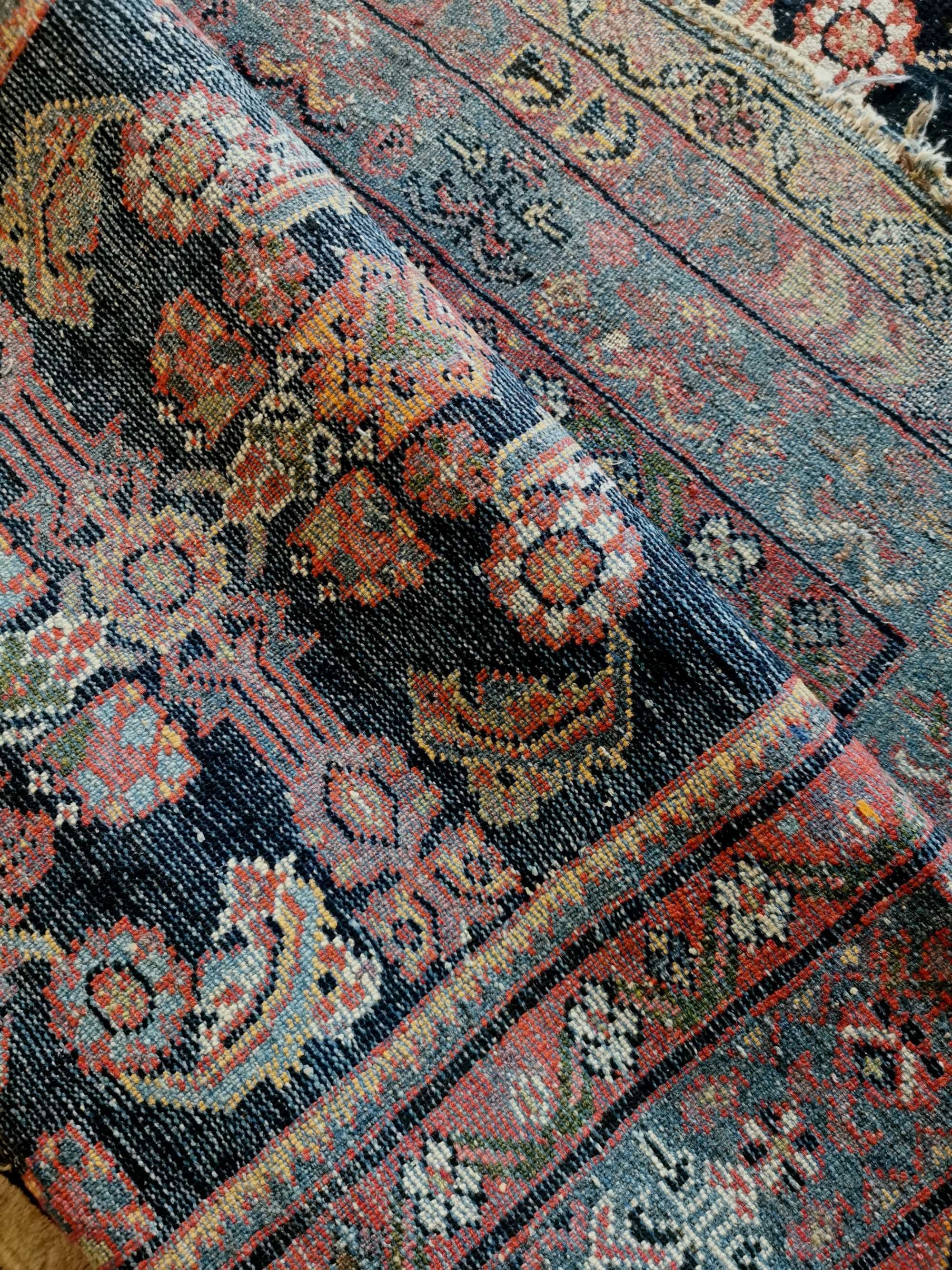 Covor oriental vechi Azerbaidjan 400x108 cm – lână, manual