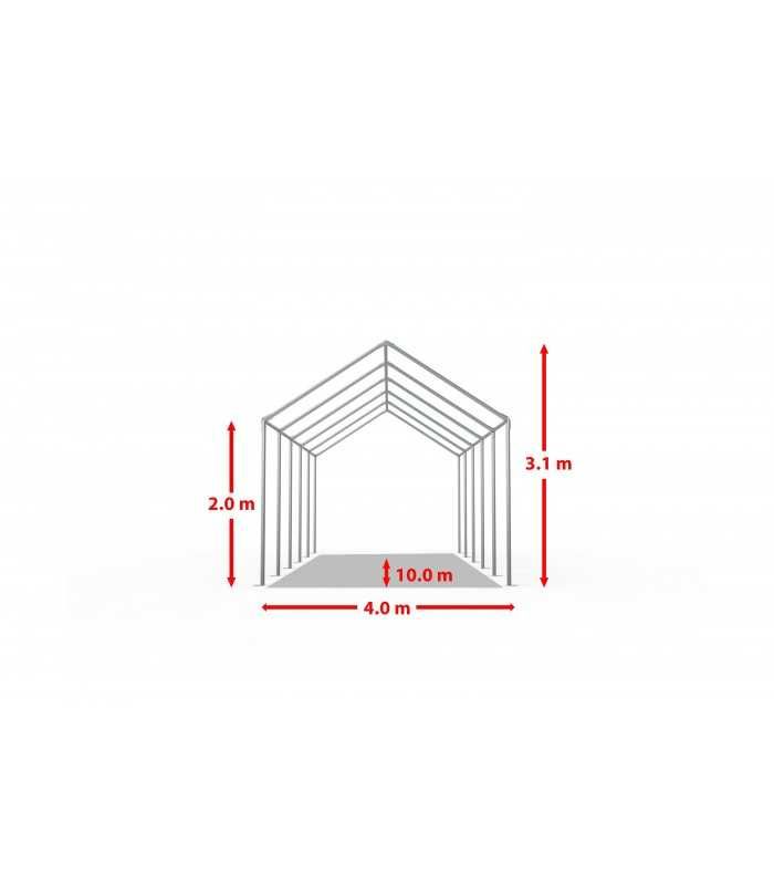 Cort Evenimente ECONOMY, 4x10m, PVC alb, Nou /CORTURI24.RO