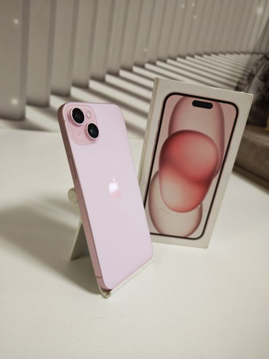 iPhone 15 Plus Rose 128GB Fullbox Stare foarte buna totul despre