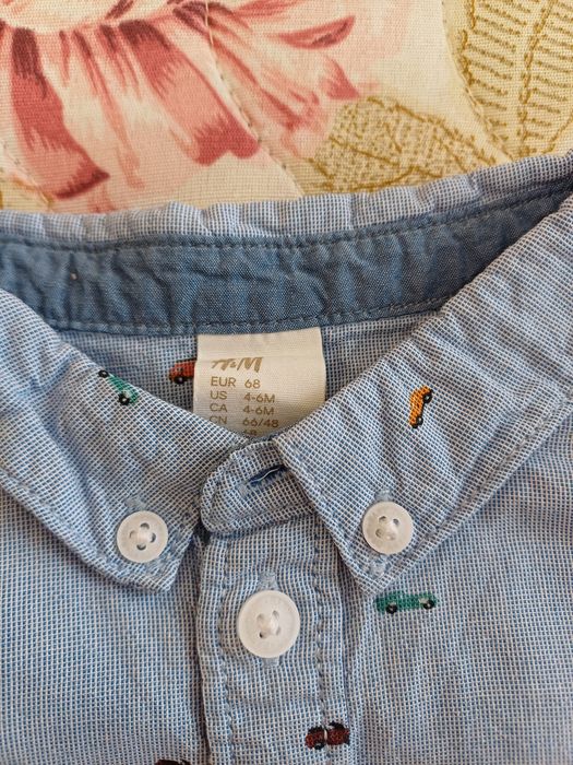 Бебешки дънки и риза 68 размер