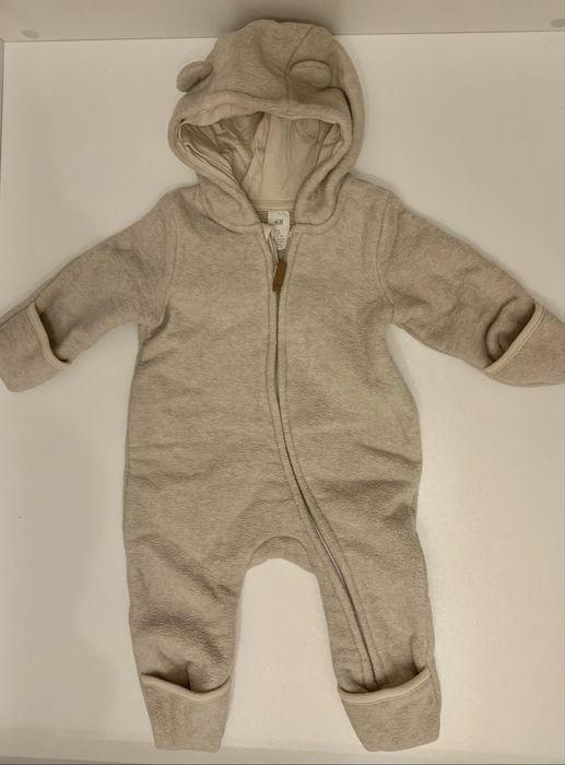 Бебешки гащеризон от полар с качулка, размер 62