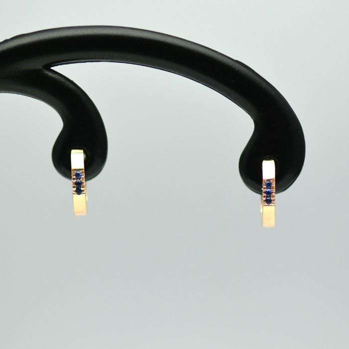 Cercei din aur roz/galben 18k cu safire cod 3267,3275,3247,3255..