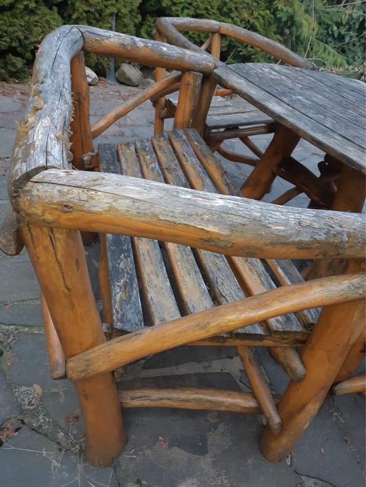 Set masa si scaune curte / gradina lemn