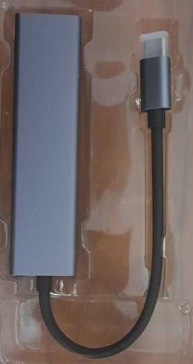 Сетевой USB hub хаб Док станция Type c  4 в 1 Apple MacBook iMac