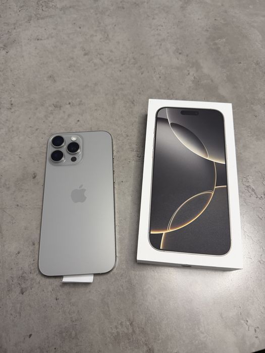 Iphone 16 pro max 256gb natural titanium NOU 100% baterie