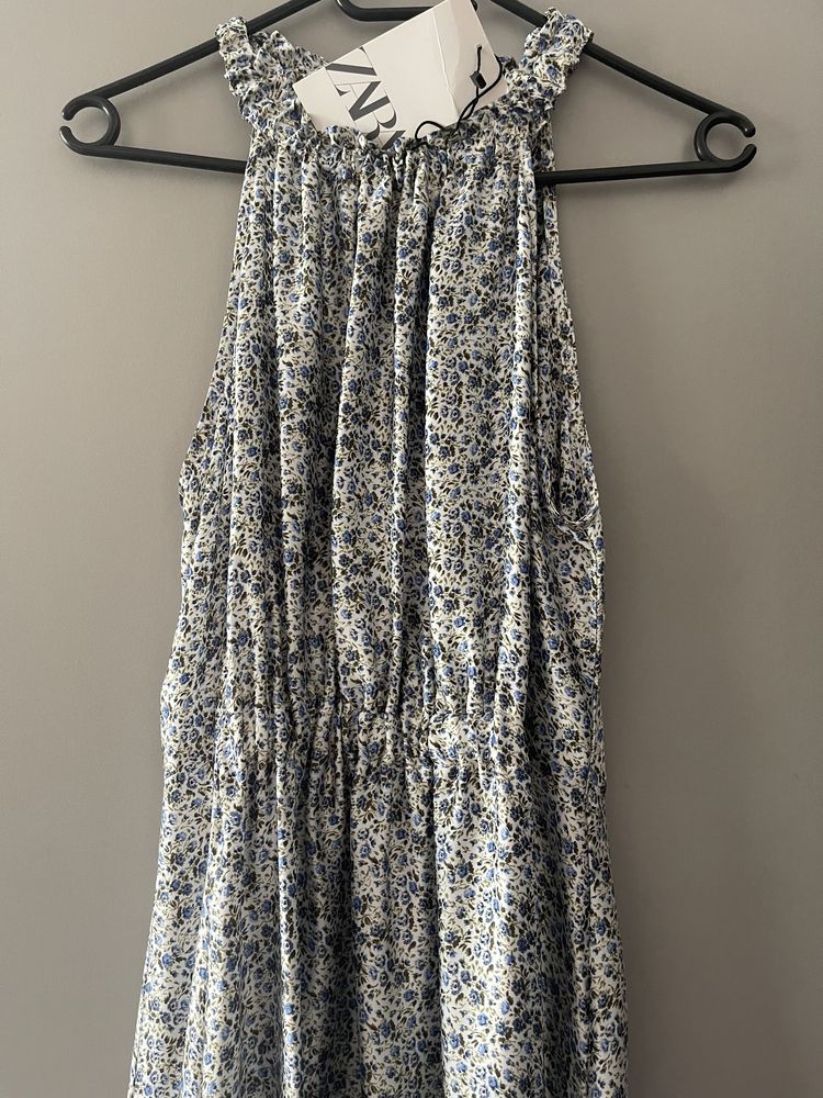 Нова сатенена дълга лятна рокля Zara