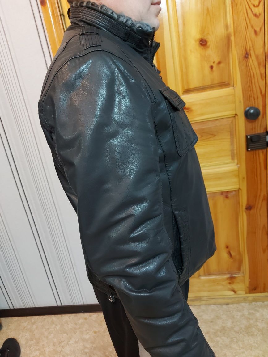 Зимняя кожанная куртка высокого качества итальянская  за 150000
