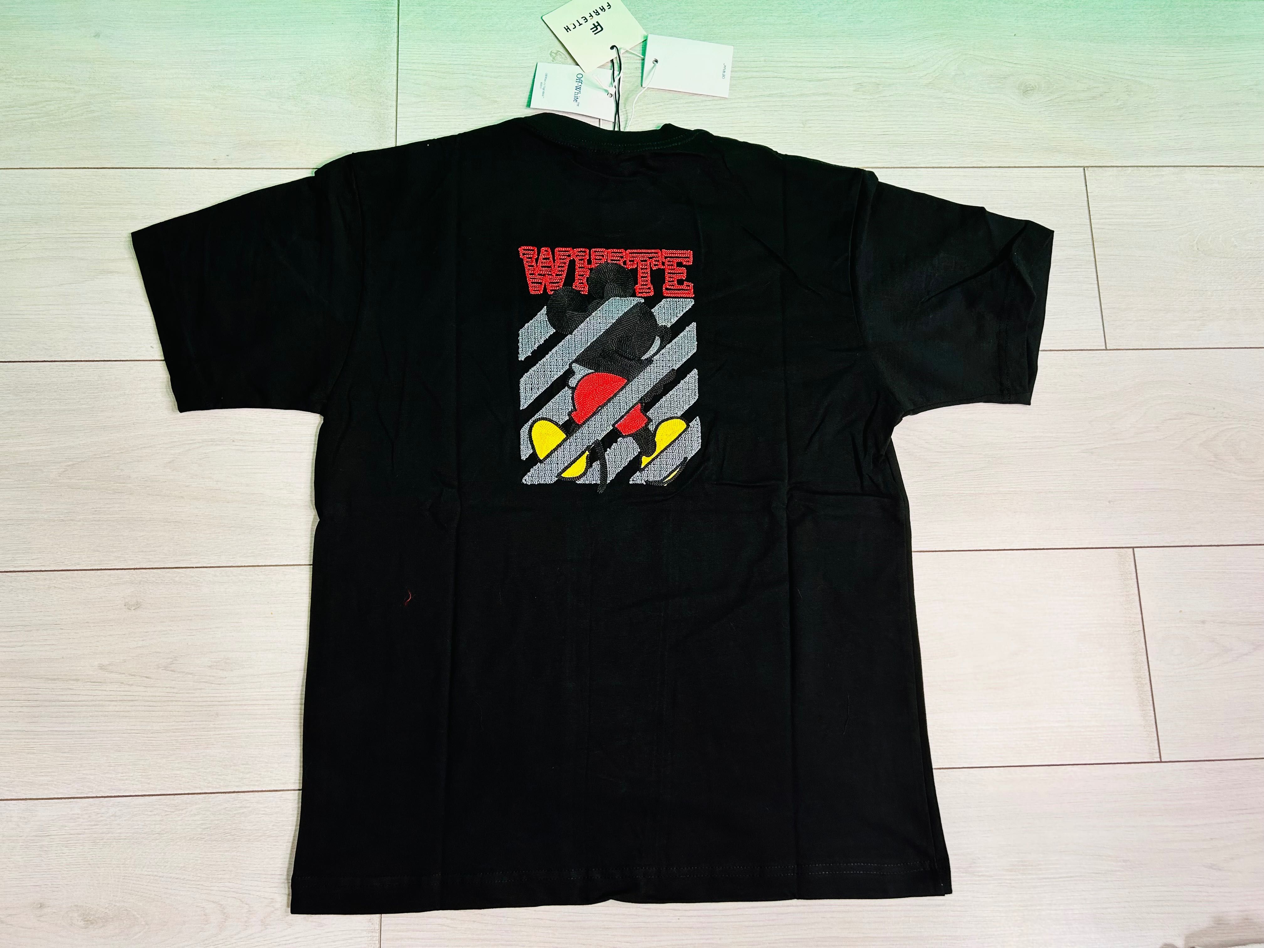 Tricou Off White Micky Mousse black