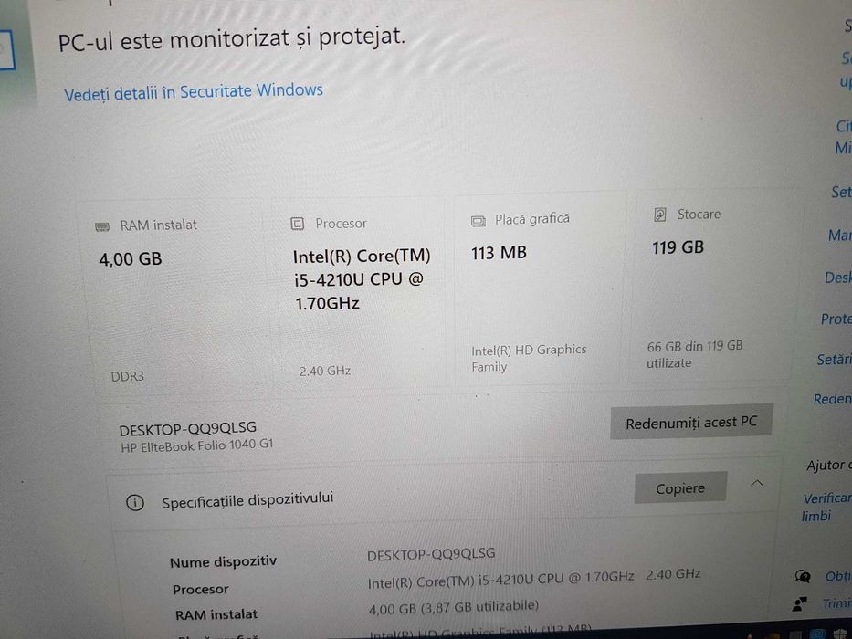 Laptop HP EliteBook Folio 1040 G1 i5 4210u