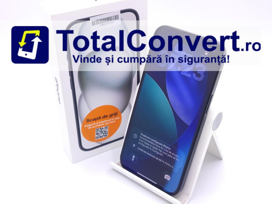 Apple iPhone 15 128GB Black 8GB Single SIM, Garantie 24 luni | #D88995