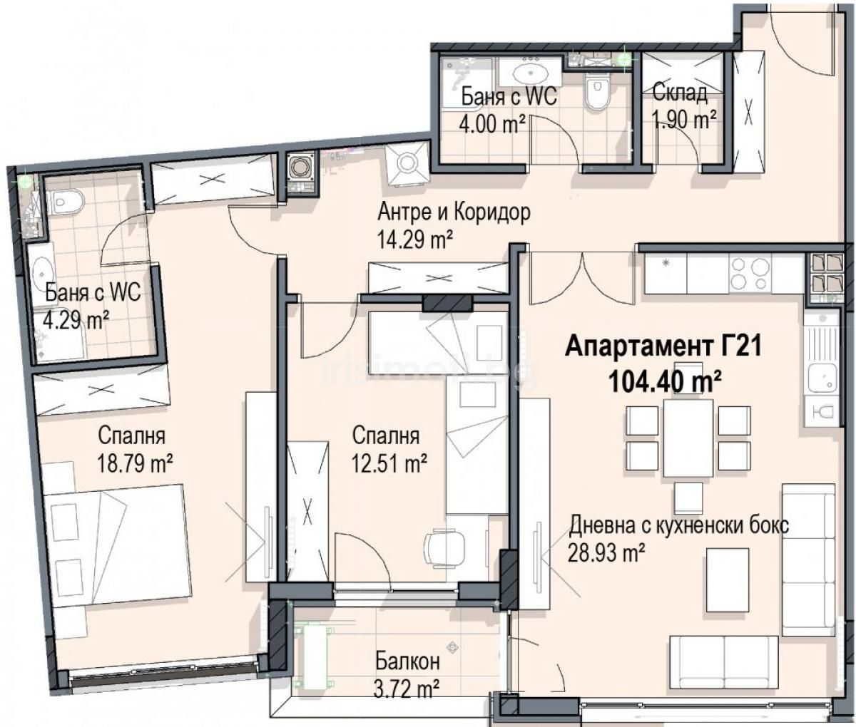 Продава се Тристаен апартамент в София, Кръстова вада - 126 кв.м за 1854 €/кв.м - Снимка #10