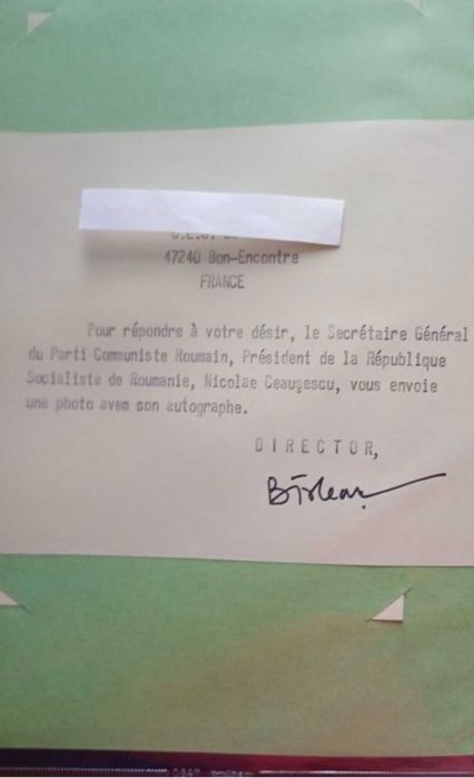 Fotografie semnata nicolae ceaușescu olograf