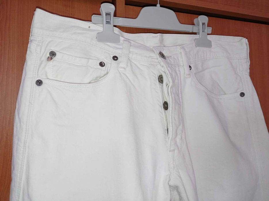Blugi albi barbati Spencer masura 32/34(L)