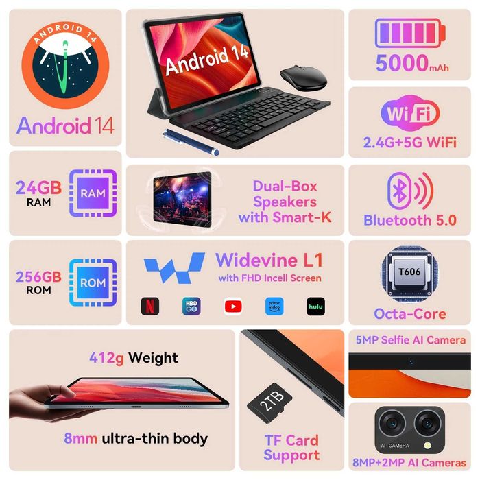 BESTTAB A20 10.1'' 2025 Android 256gb 24gb ram