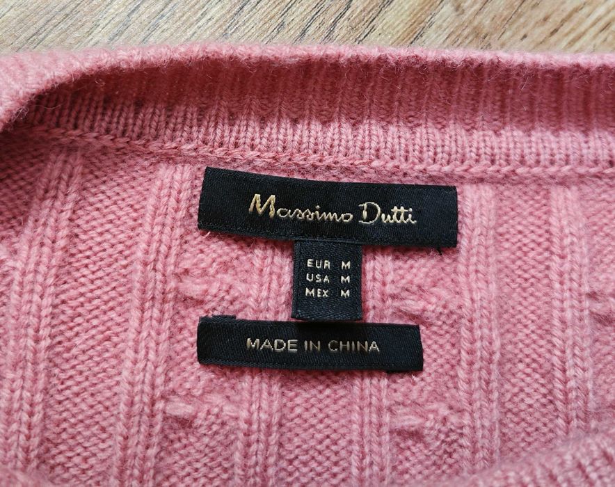 Massimo Dutti Оригинален дамски пуловер цвят сьомга Размер М