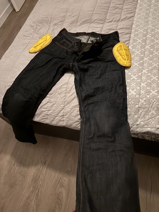 Pantaloni moto course masura 34/32 protectii genunchi si sold