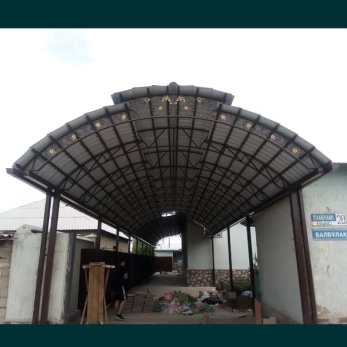 НАВЕС АРКА Арзан .шымкент, навес арка, перила