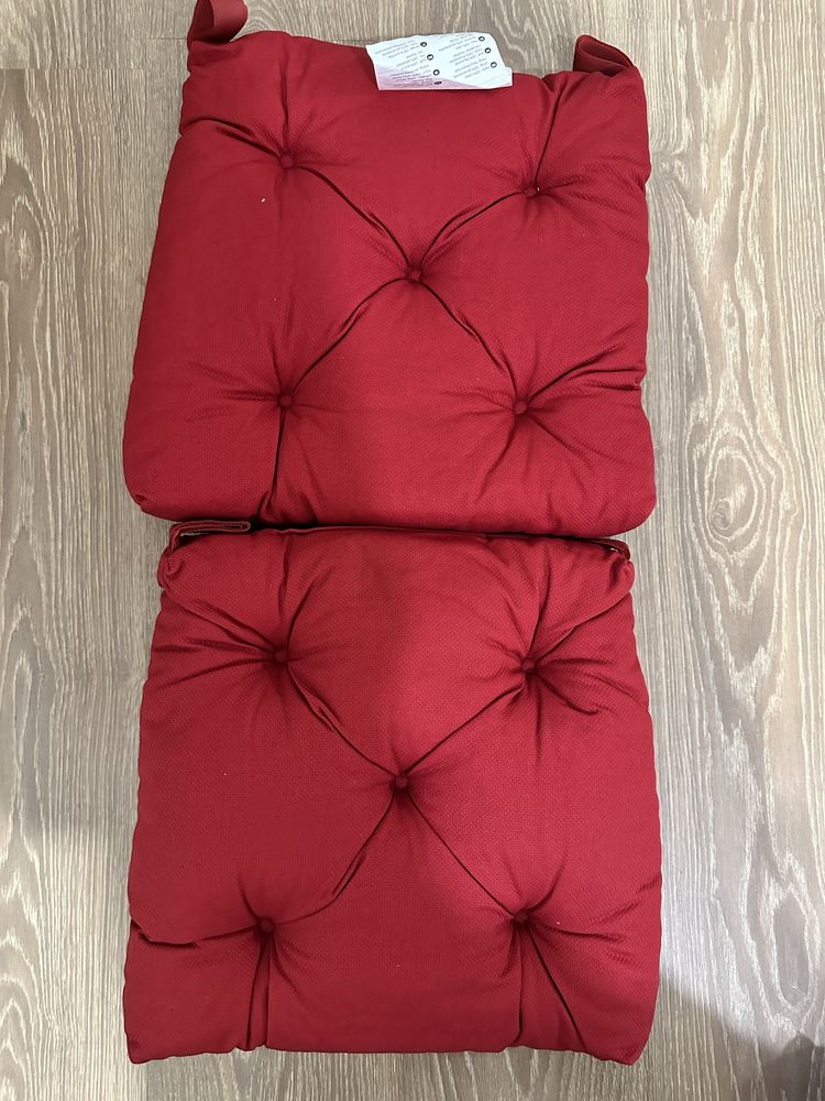 Pernă scaun, roşu închis, 40/35x38x7 cm