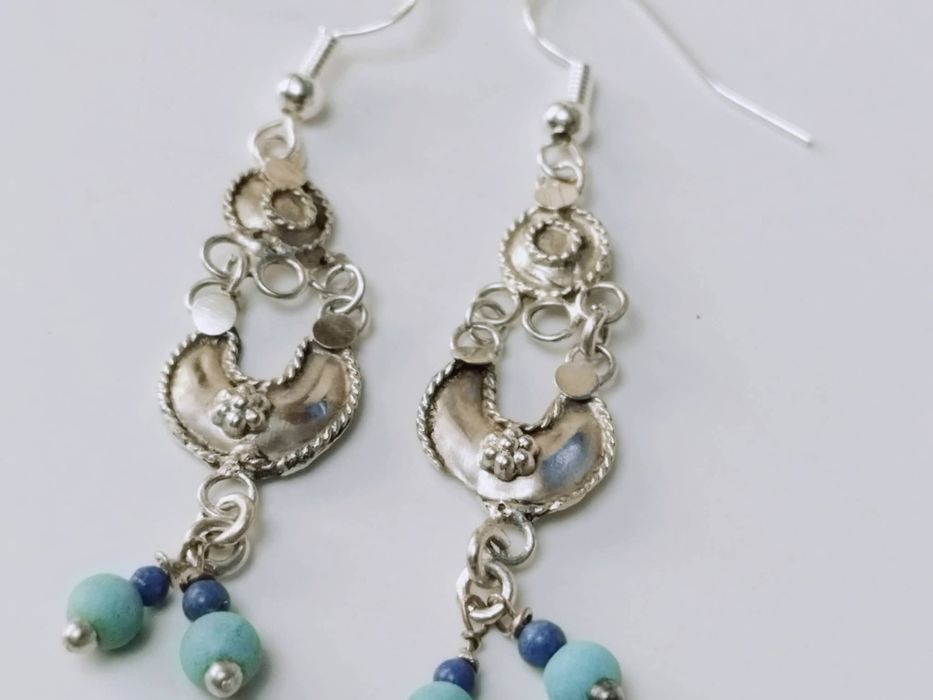 Cercei din argint de 925 cu pietre turcoaz