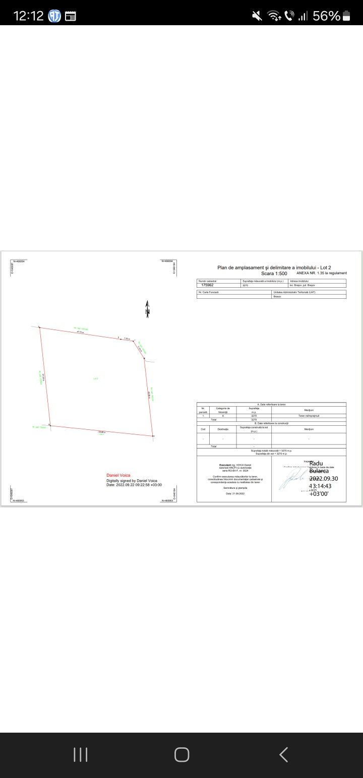 Vând teren 3270 mp ,cu utilitati,pentru constructie hală, intravilan