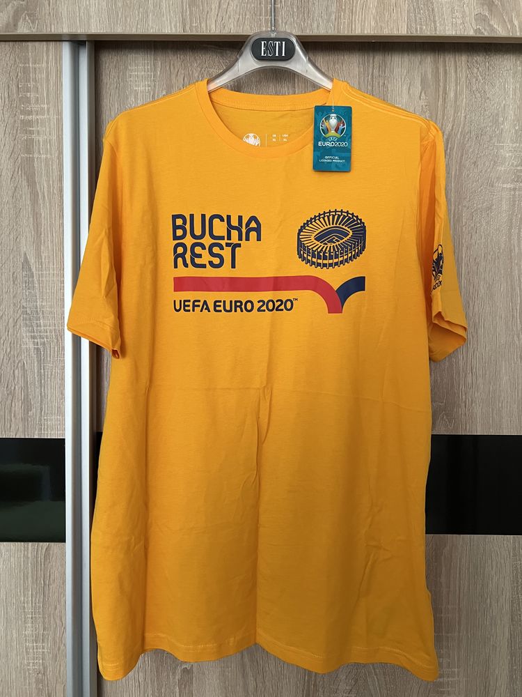 Tricou oficial EURO 2020 Bucharest, oras gazda, XL, nou cu eticheta