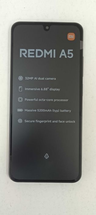 Чисто нов смартфон Xiaomi Redmi A5 Midnight Black черен 3GB 64GB