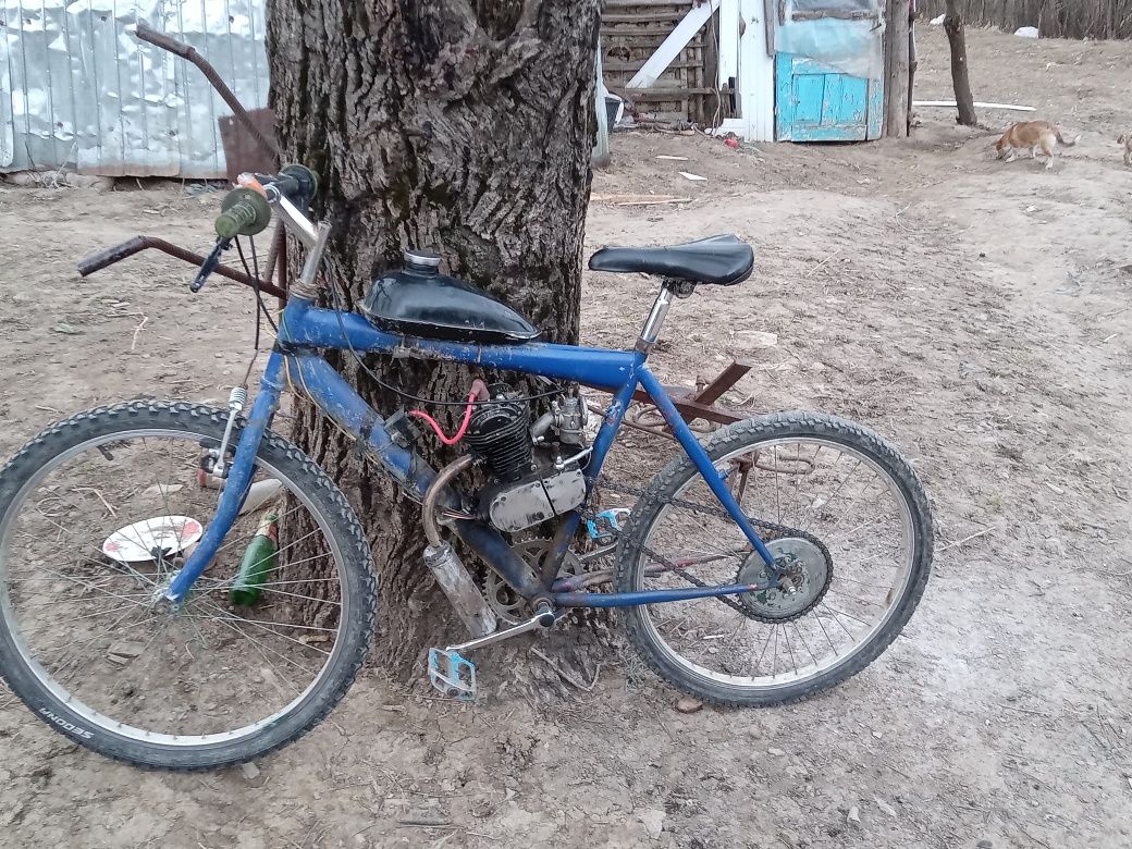Bicicleta cu motor 100cc