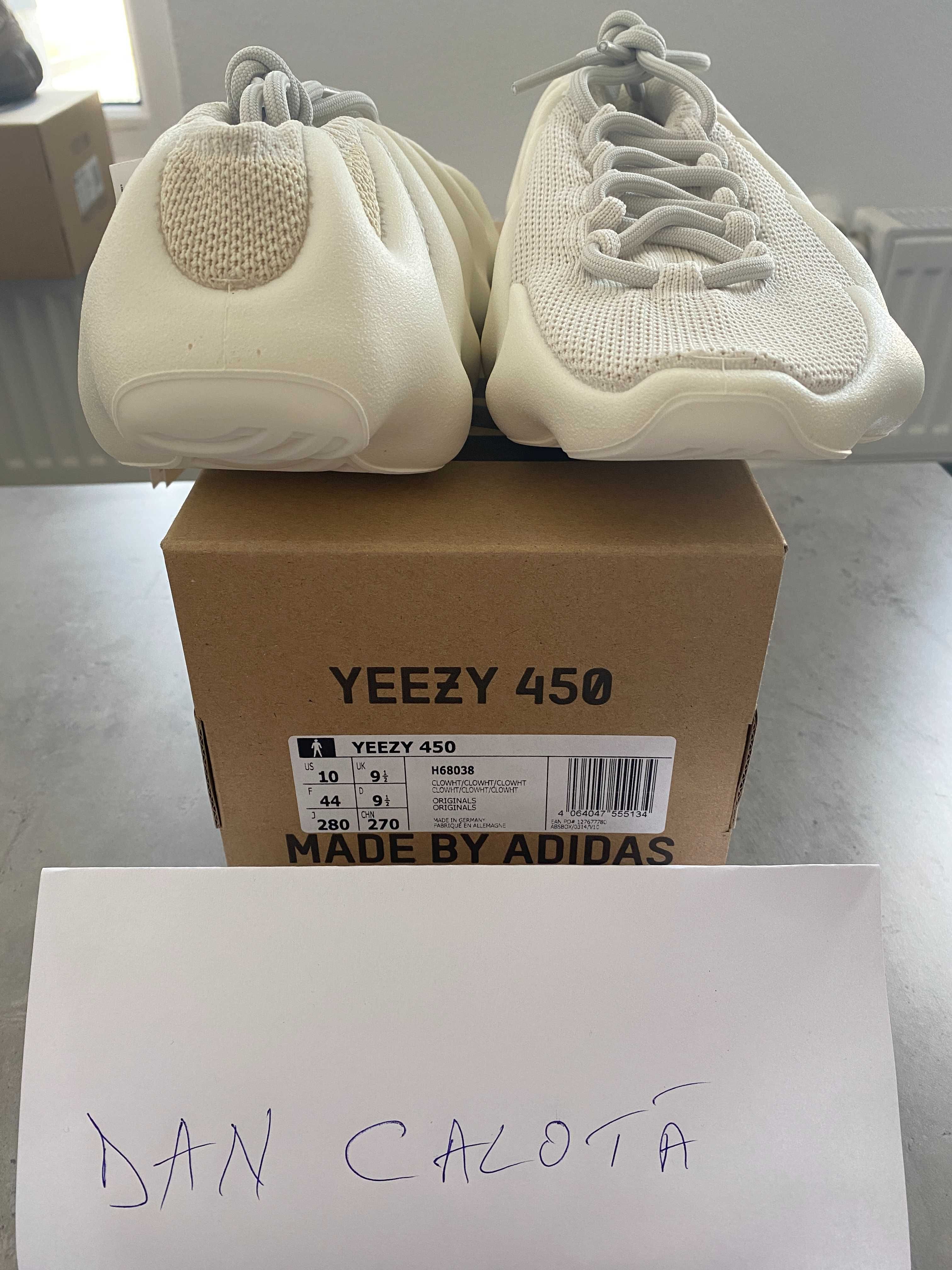 Adidas Yeezy 450 Cloud White Size 44