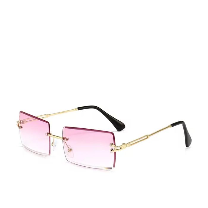 Ochelari de Soare unisex gradient roz rama dreptunghiulara UV