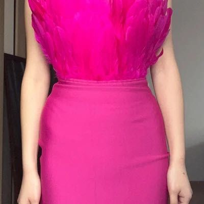 Rochie de ocazie cu pene