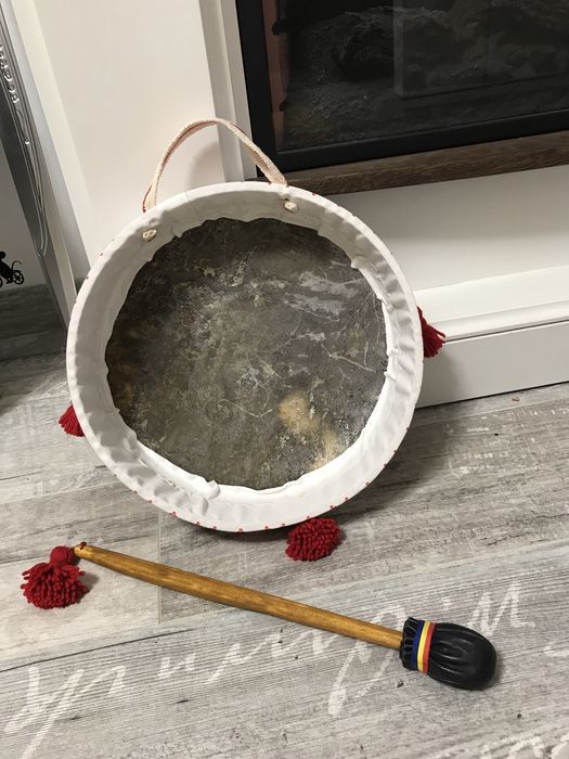 Toba ( doba) piele vita 26 cm, cu bat