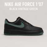 Nike Air Force 1 Low Black Vintage Green.