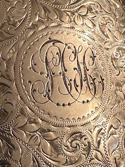 Tabachera tigari argint sterling Sheffield 1985