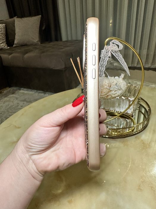 Husa Noua Cristale Aurie Iphone 14 Pro Max /15 Pro /Pro Max