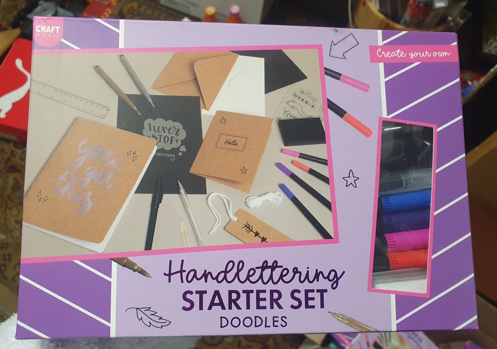 Комплект за креативна калиграфия, CARDSPLITTER, маркери/химикалки/плик