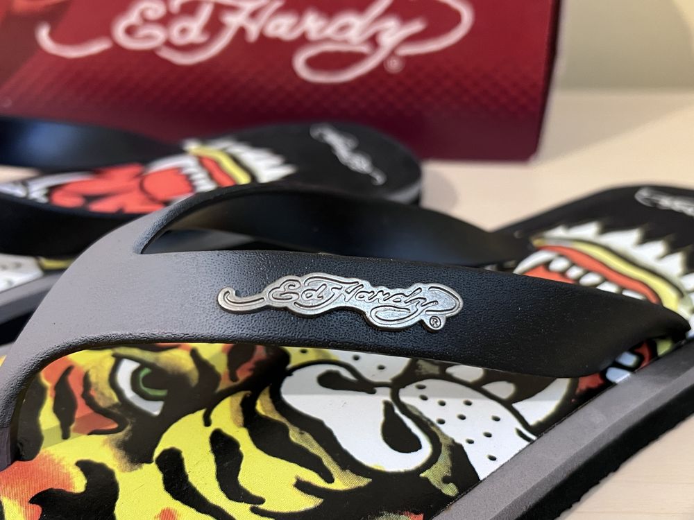 Slapi barbati Ed Hardy, originali, marimea 43