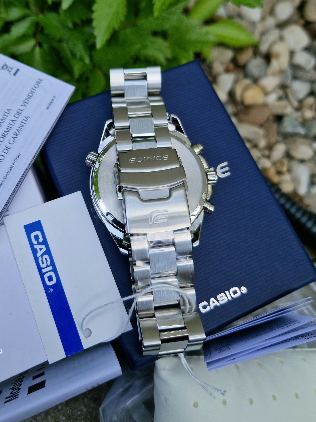 Ceas sigilat Casio Edifice Chrono barbatesc, full-box, cadran 45.5 mm